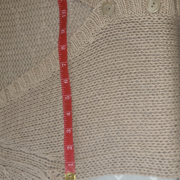 Plus Ramie/Cotton Cardigan Sweater, Lane Bryant 18/20, Taupe - Picture 10 of 11